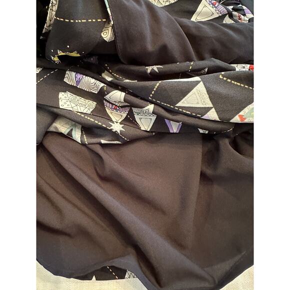 Mara Hoffman Black Multicolor One Shoulder Cocktail Mini Dress Size 4 - Picture 7 of 9